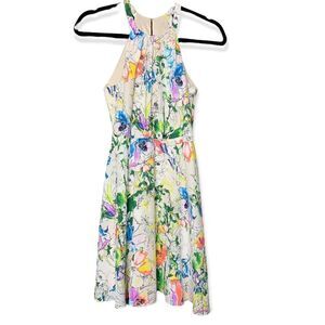 EXPRESS women’s halter printed chiffon dress sz S
